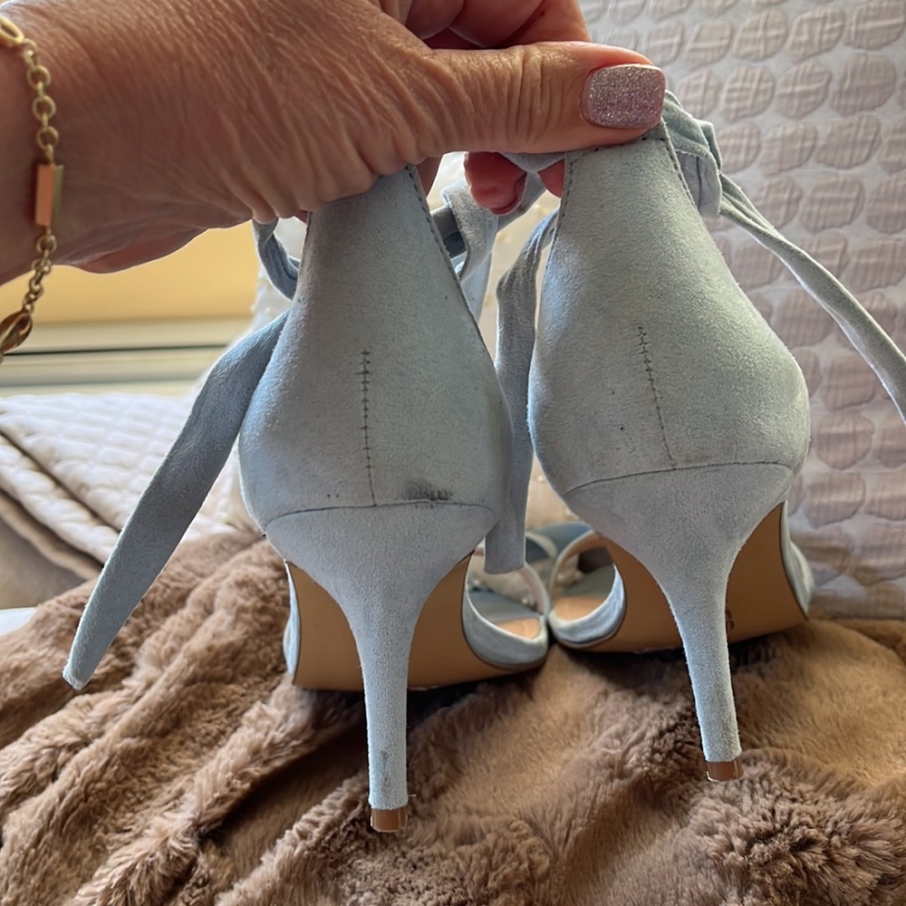 Goth rite light blue suede Charles David - Picture 3 of 5
